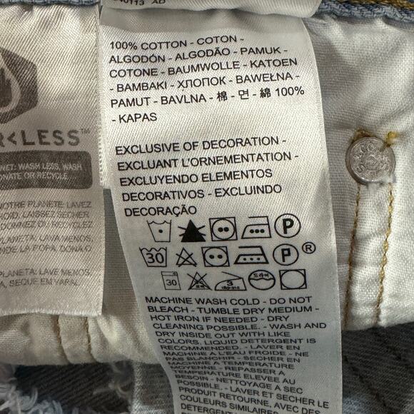 Levi’s 501 SZ W26 Jean Shorts Button-Fly Distressed Light Wash Frayed Hems Blue - Picture 9 of 11